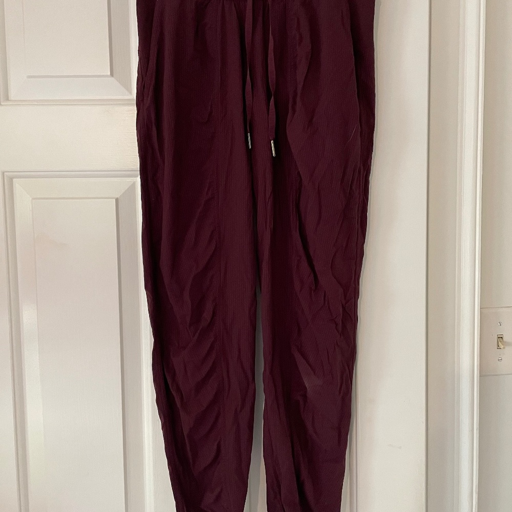 Maroon Lululemon Dance Studio Joggers Size 4